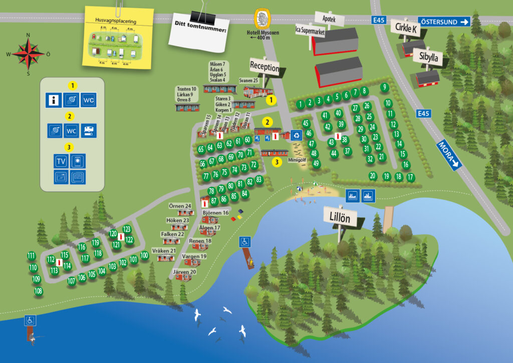 Karta Svegs camping_2025